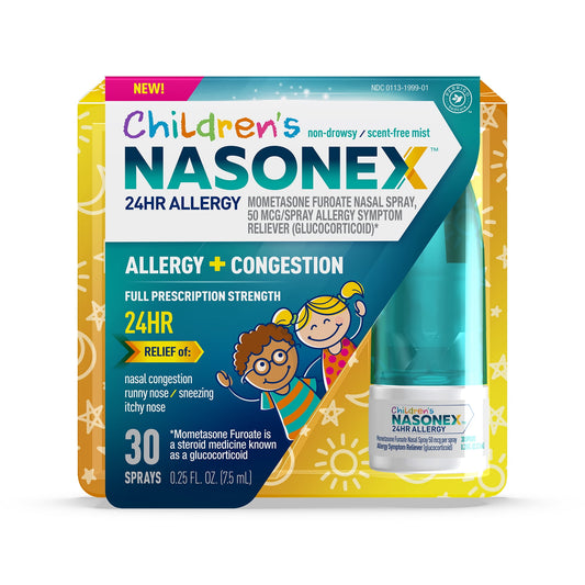 Children's Nasonex 24HR Allergy Nasal Spray, Non-Drowsy Relief for Kids, 7.5ML