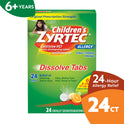 Children's Zyrtec 24 Hr Allergy Relief Dissolve Tablets, Citrus, 24Ct