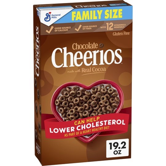 Chocolate Cheerios, Heart Healthy Cereal, Family Size, 19.2 OZ