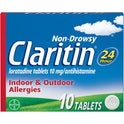 Claritin 24 Hour Non-Drowsy Allergy Medicine, Loratadine Antihistamine Tablets, 10 Ct