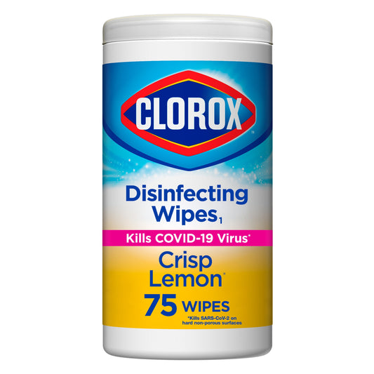 Clorox Bleach-Free Disinfecting and Cleaning Wipes, Crisp Lemon, 75 Count