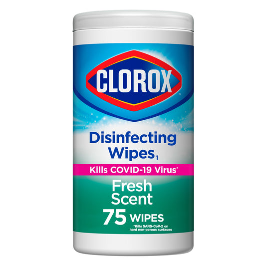 Clorox Bleach-Free Disinfecting and Cleaning Wipes, Fresh Scent, 75 Count