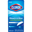 Clorox Bleach and Blue Toilet Bowl Cleaner Tablets, Rain Clean, 4 Count