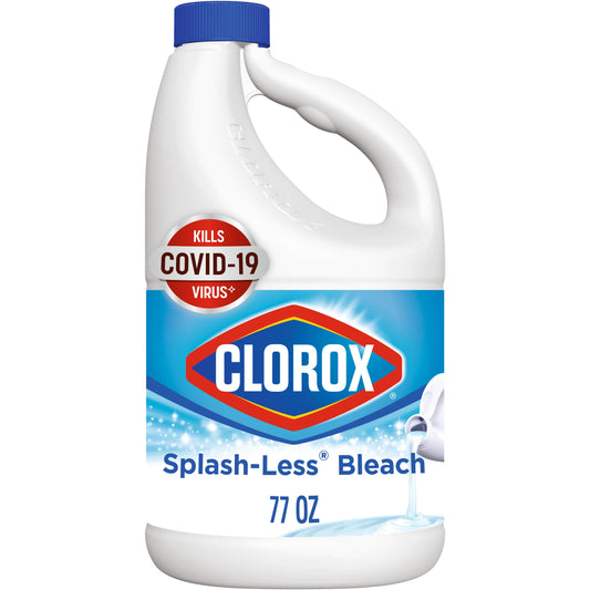 Clorox Splash-Less Liquid Bleach, Regular Scent, 77 fl oz