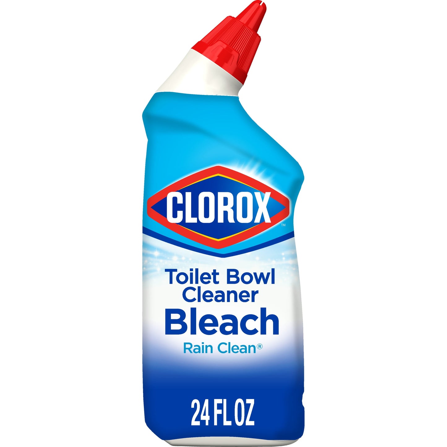 Clorox Toilet Bowl Cleaner w/Bleach, Rain Clean, 24 fl oz