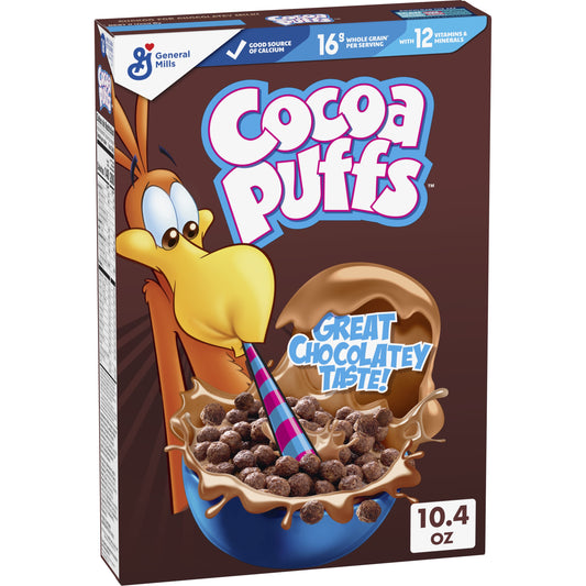 Cocoa Puffs, Chocolate Breakfast Cereal, Whole Grains, 10.4 oz