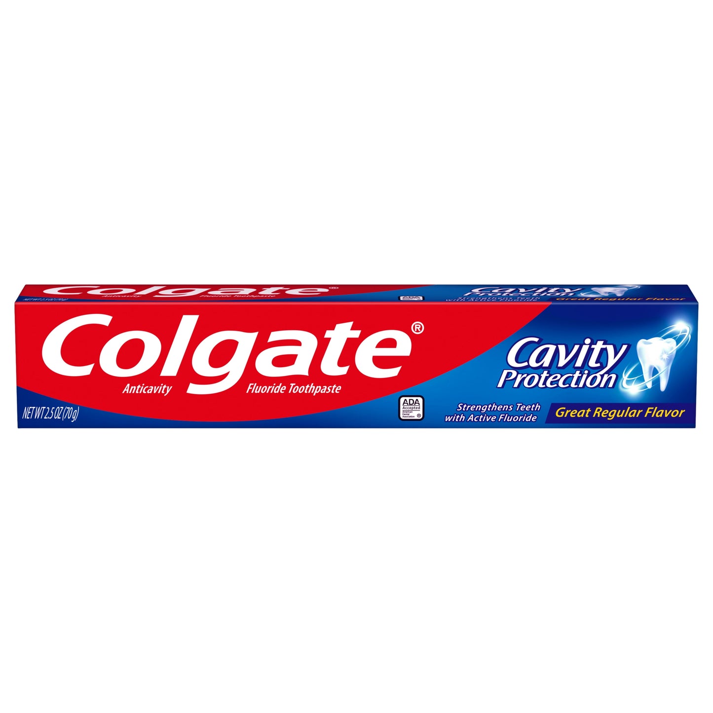 Colgate Cavity Protection Toothpaste with Fluoride, Minty Great Regular Flavor, 2.5 Oz Tube