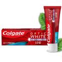 Colgate Optic White Advanced Hydrogen Peroxide Toothpaste, Icy Fresh, 3.2 oz