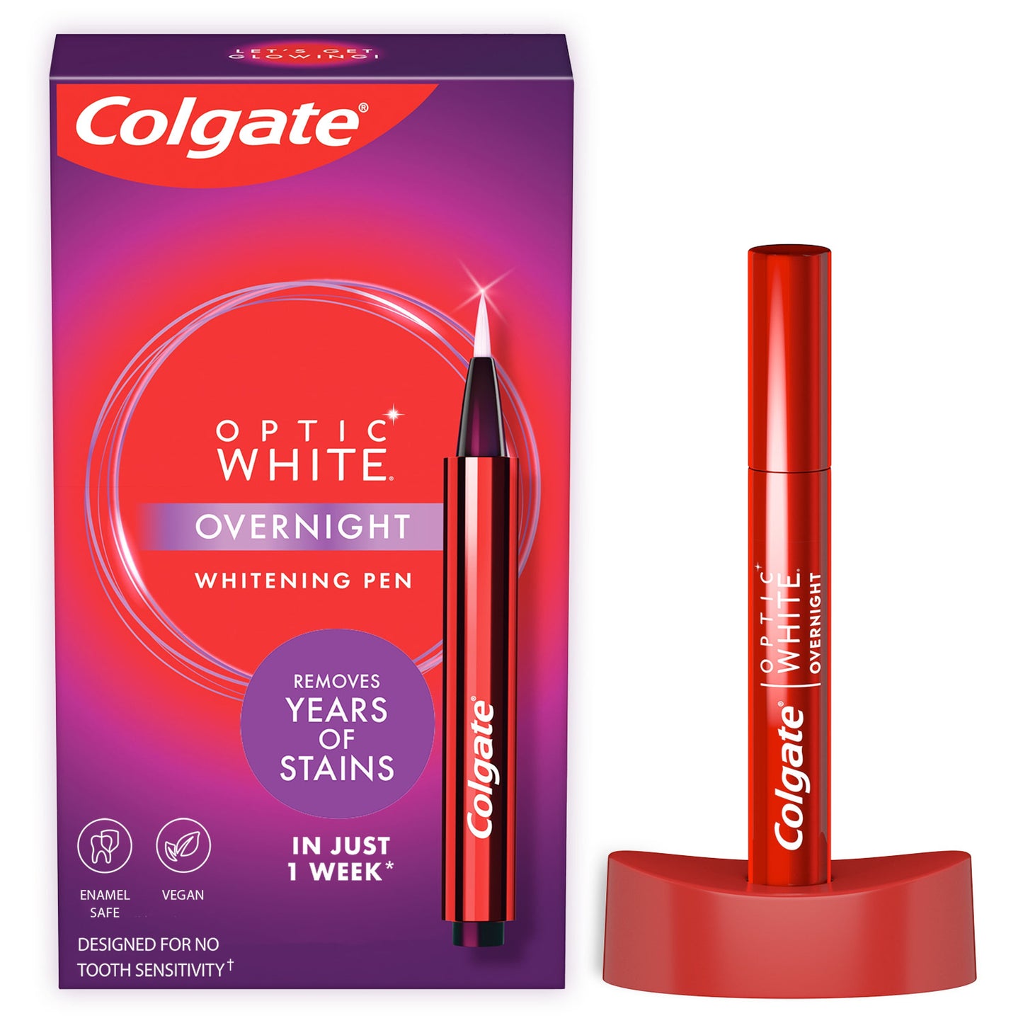 Colgate Optic White Overnight Teeth Whitening Pen, 35 Nightly Treatments