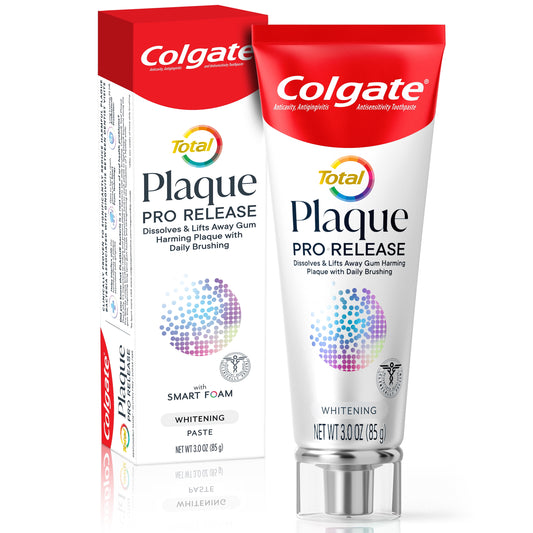 Colgate Total Plaque Pro Release Whitening Toothpaste, Mint, 3oz