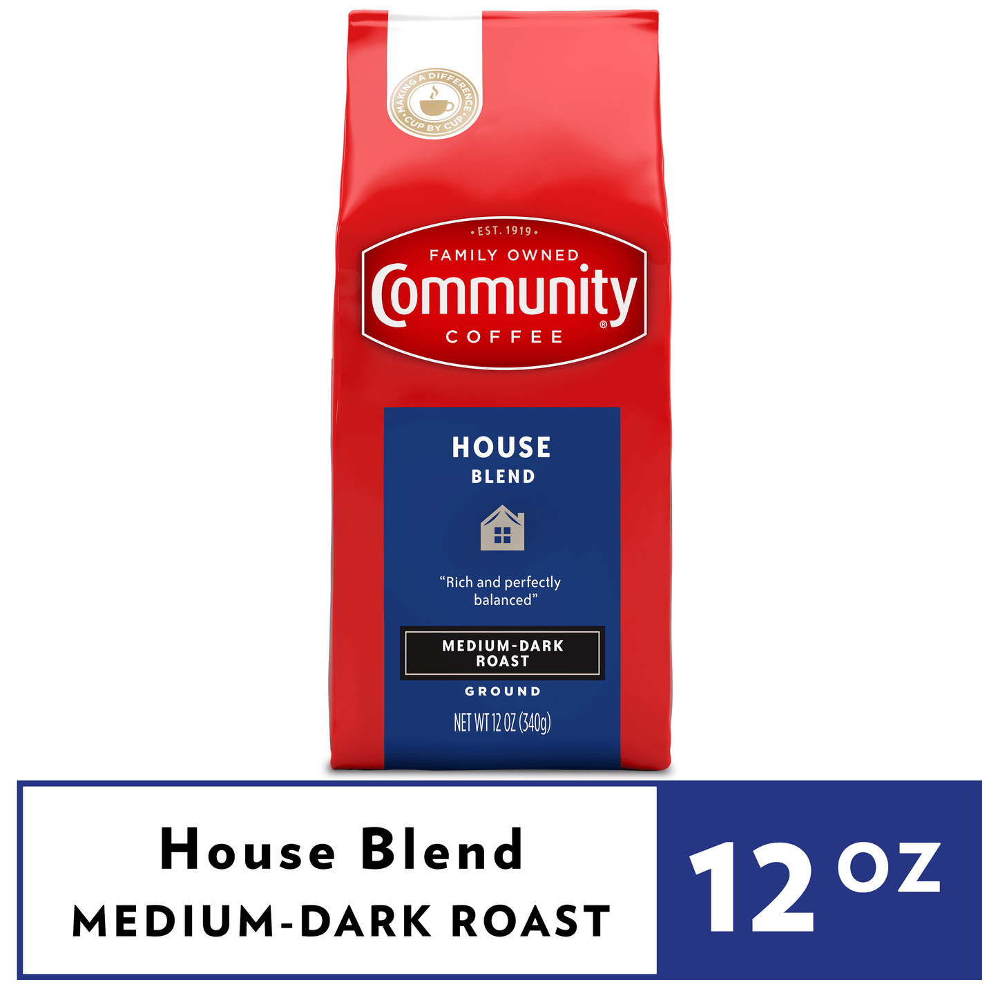 Community Coffee House Blend 12 Ounce Bag