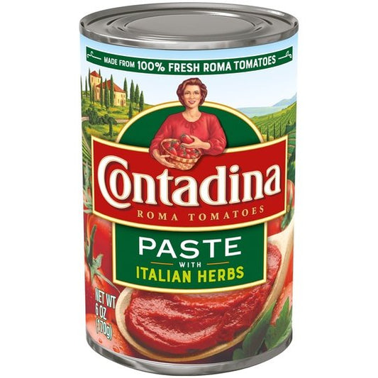 Contadina Canned Tomato Paste with Italian Herbs, 6 oz Can