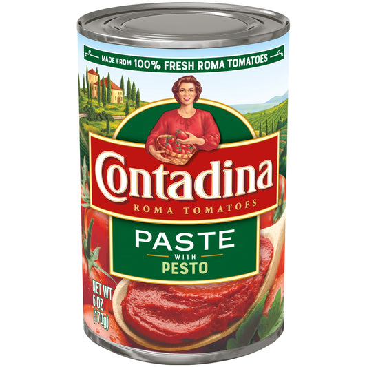 Contadina Canned Tomato Paste with Pesto, 6 oz Can