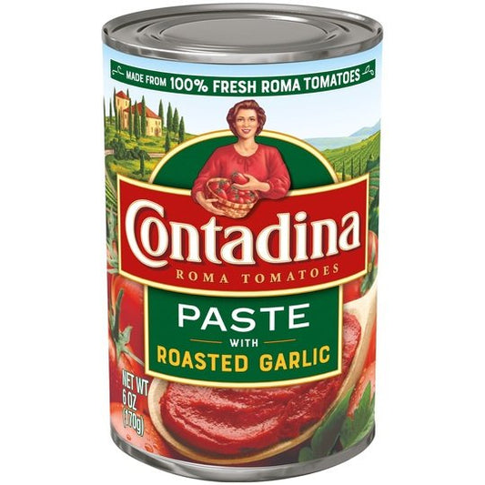 Contadina Canned Tomato Paste with Roasted Garlic, 6 oz Can