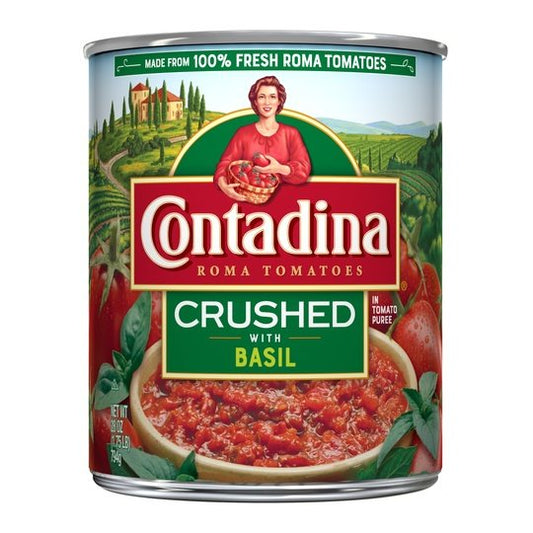 Contadina Crushed Roma Tomatoes with Basil, 28 oz Can