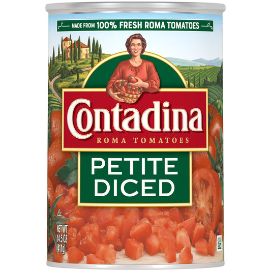 Contadina Petite Diced Roma Tomatoes, 14.5 oz Can