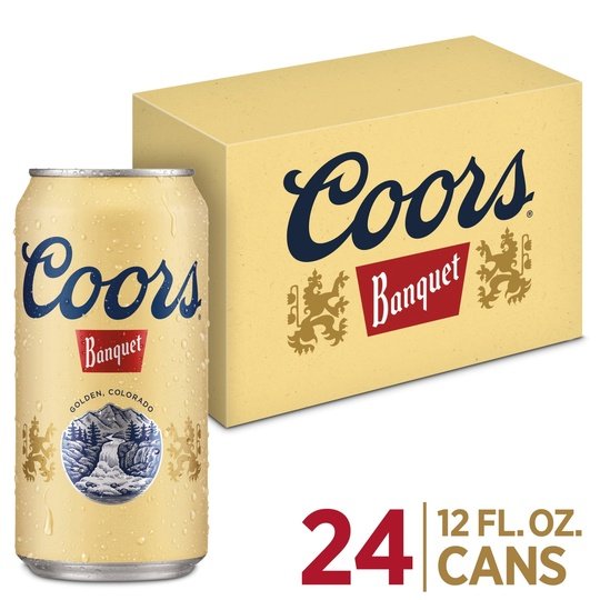 Coors Banquet Lager Beer, 24 Pack, 12 fl oz Cans, 5% ABV