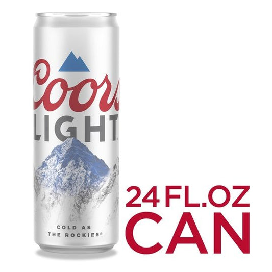 Coors Light Lager Beer,  24 fl oz Can, 4.2% ABV