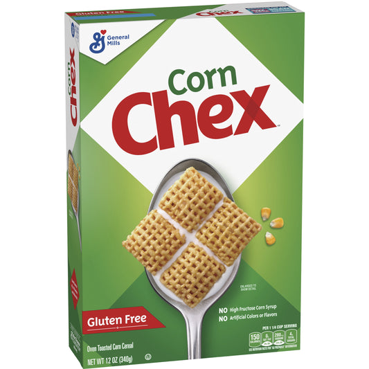 Corn Chex Gluten Free Breakfast Cereal, Homemade Chex Mix Ingredient, 12 OZ