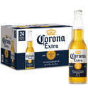 Corona Extra Mexican Lager Import Beer, 24 Pack Beer, 12 fl oz Bottles, 4.6% ABV