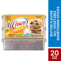 Crisco Butter Flavor All-Vegetable Shortening Sticks, 20 oz