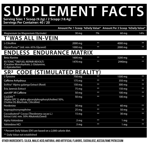 Inspired Nutraceuticals DVST8 of the Union 40 Servings