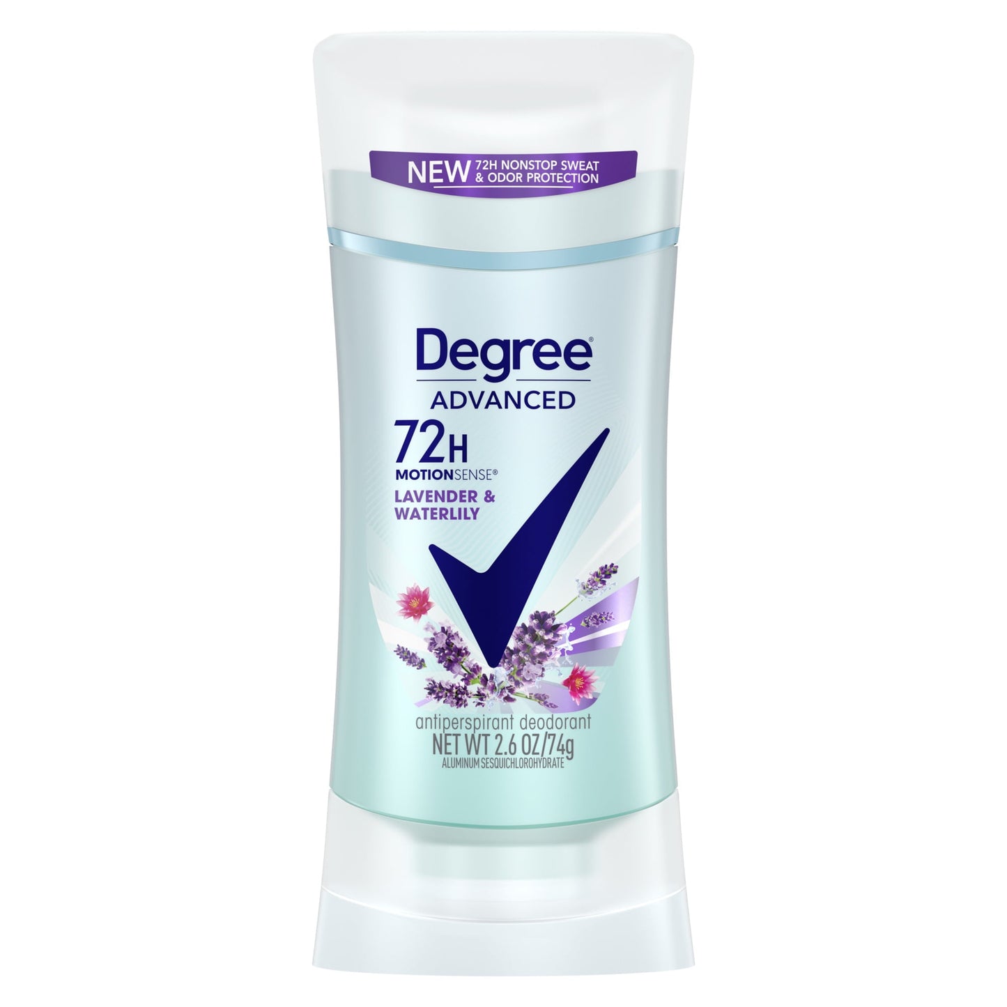 Degree Advanced Long Lasting Women's Antiperspirant Deodorant Stick, Lavender and Waterlily, 2.6 oz