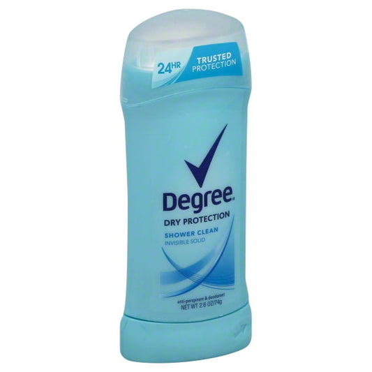 Degree Long Lasting Women's Antiperspirant Deodorant Stick, Shower Clean, 2.6 oz