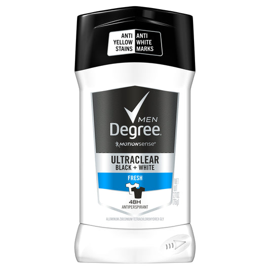 Degree Ultra Clear Long Lasting Antiperspirant Deodorant Stick, Fresh, 2.7 oz