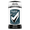 Degree Ultra Clear Long Lasting Men's Antiperspirant Deodorant Stick Twin Pack, Woody, 2.7 oz
