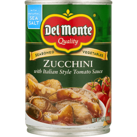Del Monte Canned Zucchini with Tomato Sauce, 14.5 oz Can