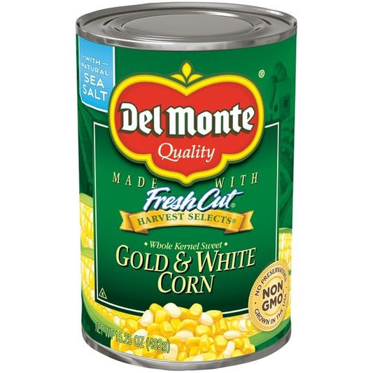 Del Monte Gold White Whole Kernel Corn, 15.25 oz Can