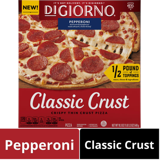 DiGiorno Frozen Pizza, Pepperoni Classic Crust Pizza with Marinara Sauce,19.3 oz (Frozen)