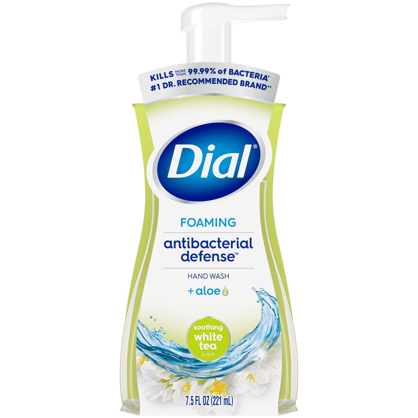 Dial Antibacterial Foaming Hand Wash, Soothing White Tea, 7.5 fl oz