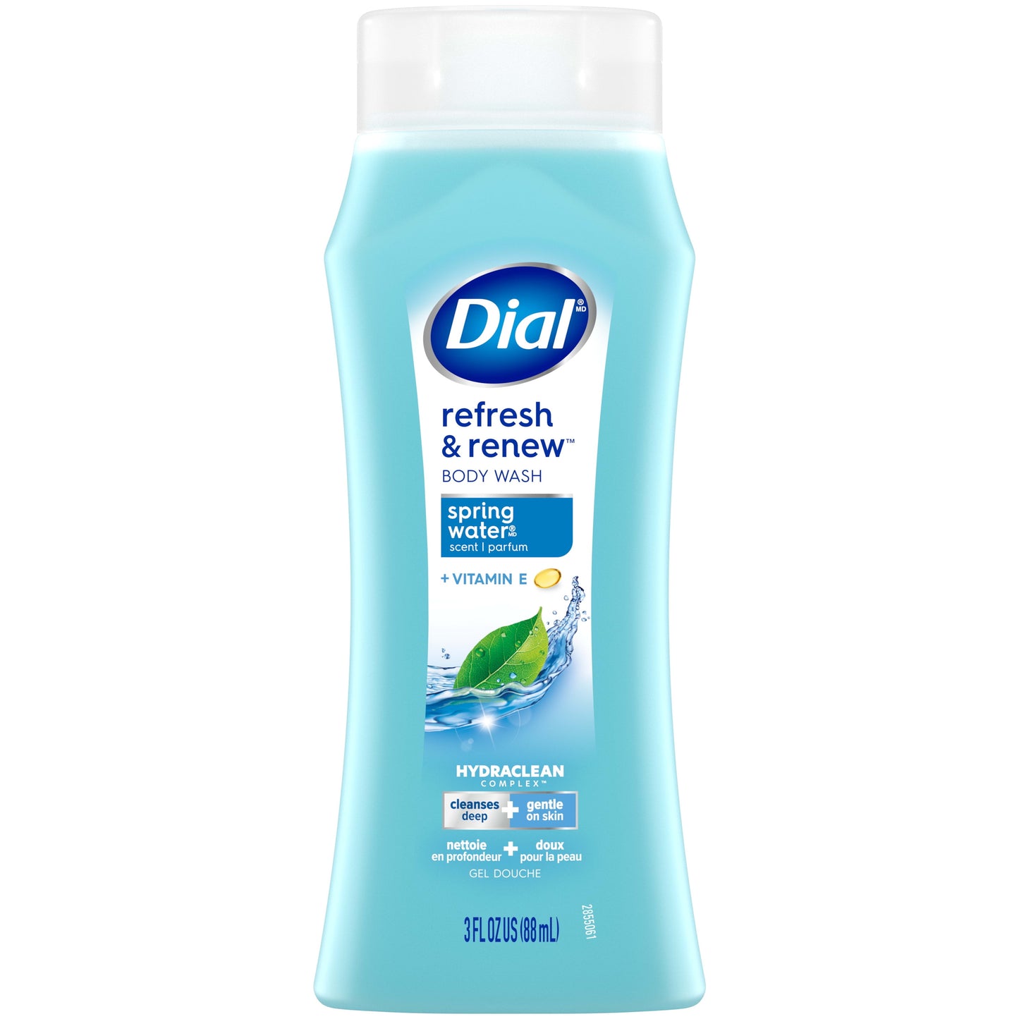 Dial Body Wash, Refresh & Renew Spring Water, 3 fl oz