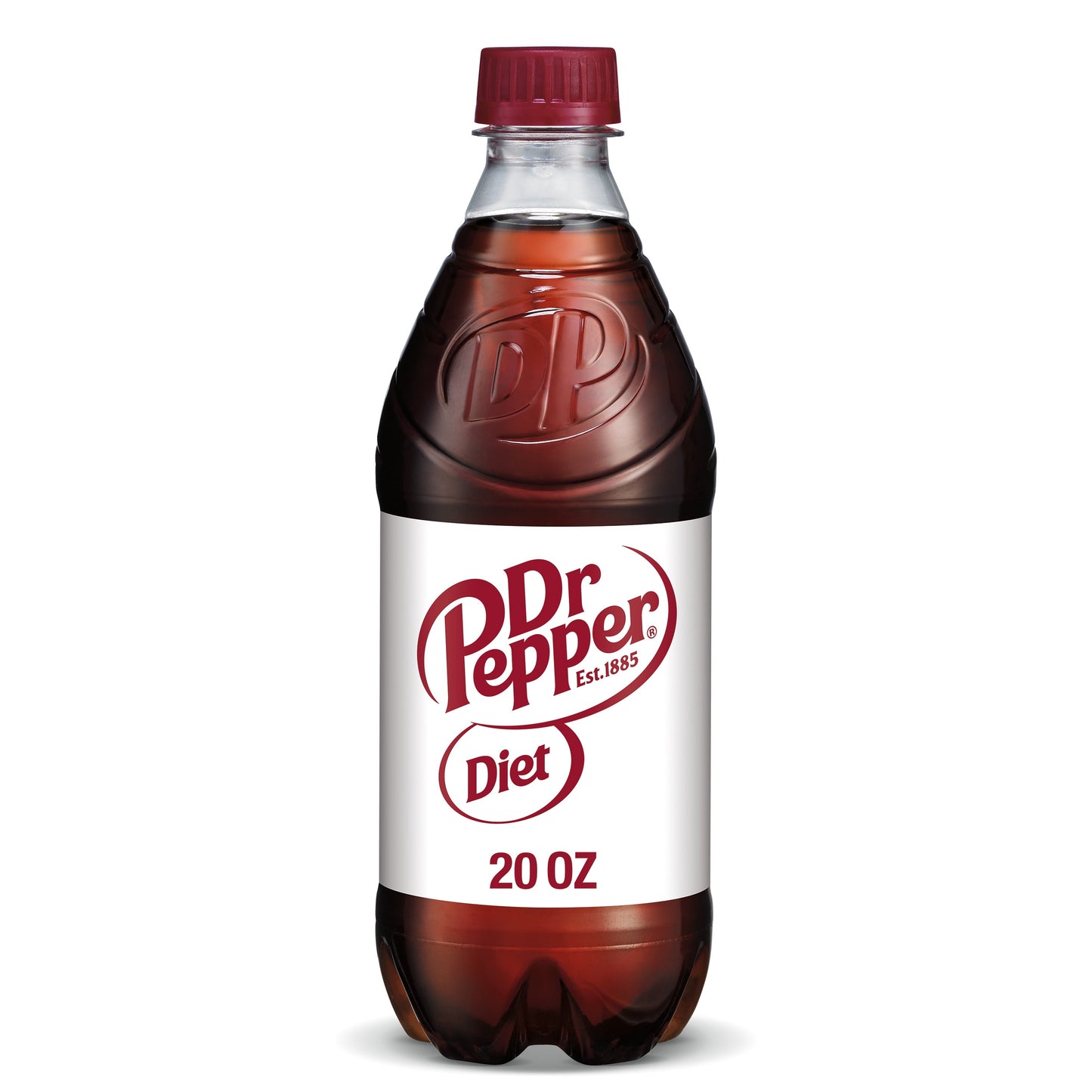 Diet Dr Pepper Soda Pop, 20 fl oz, Bottle