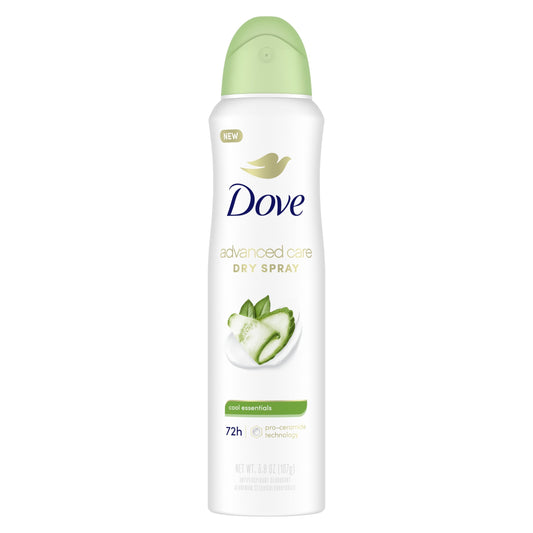 Dove Advanced Care Antiperspirant Deodorant Dry Spray, Cool Essentials, 3.8 oz