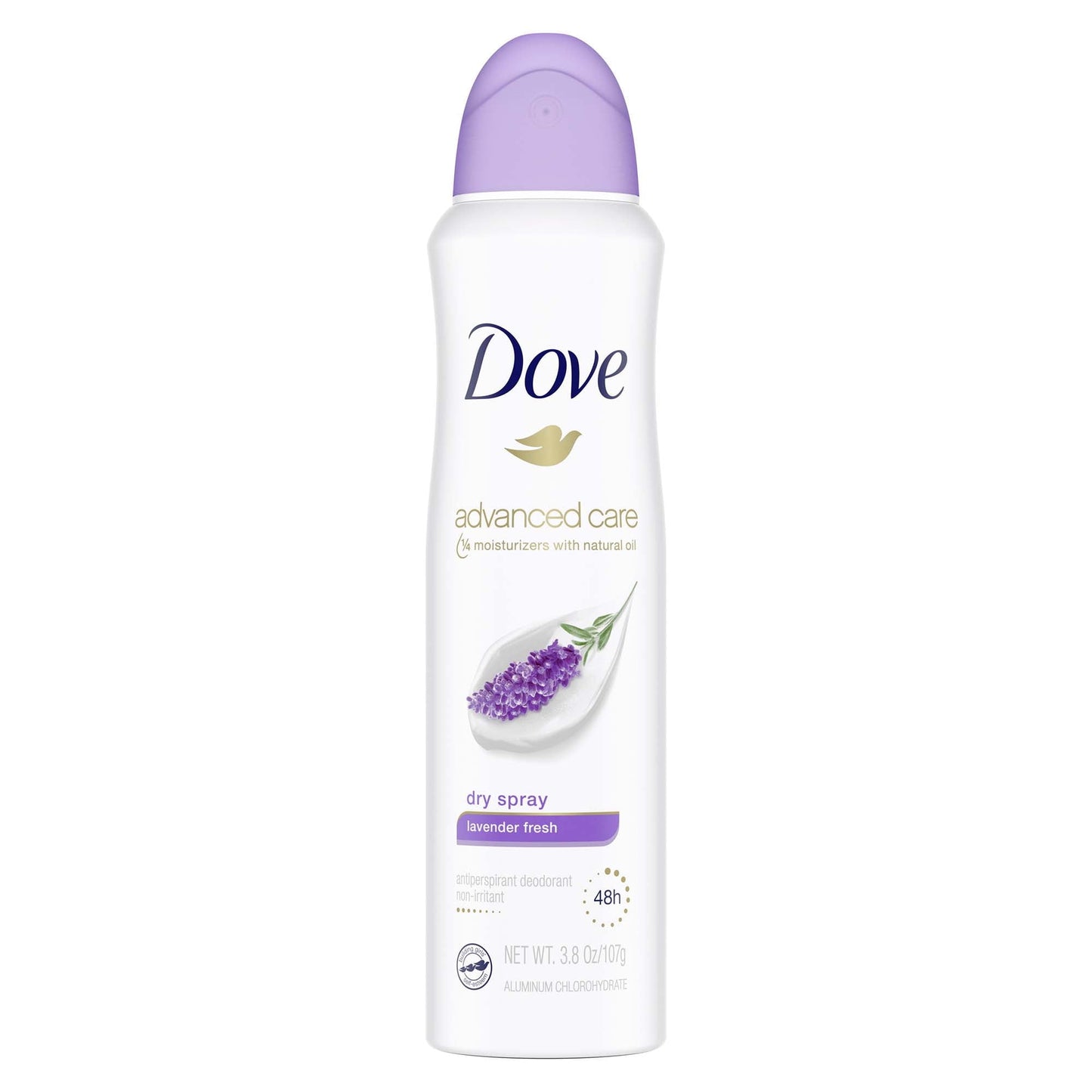 Dove Advanced Care Long Lasting Women's Antiperspirant Deodorant Dry Spray, Lavender Fresh, 3.8 oz