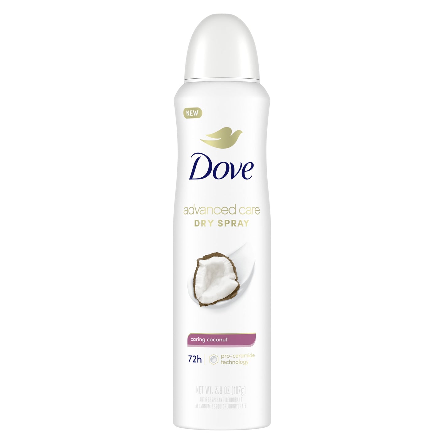 Dove Advanced Care Women's Antiperspirant Deodorant Dry Spray, Caring Coconut, 3.8 oz