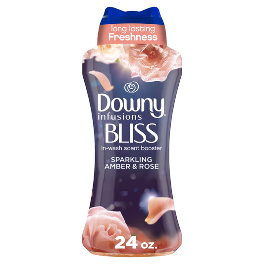 Downy Infusions In-Wash Scent Booster Beads, Bliss, Amber and Rose, 24 oz