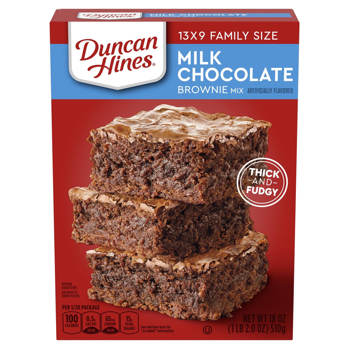 Duncan Hines Classic Milk Chocolate Brownie Mix, 18 oz