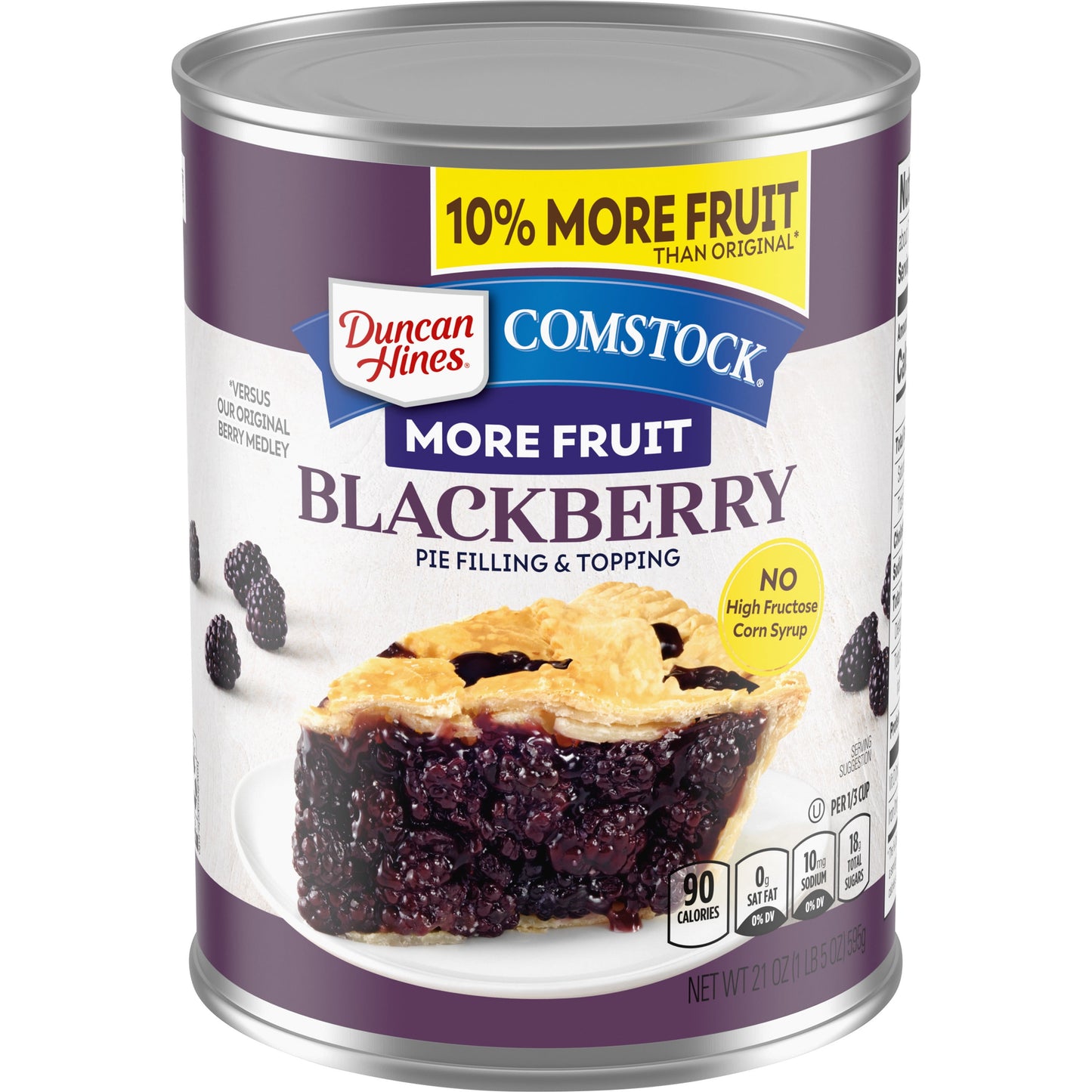 Duncan Hines Comstock Original Blackberry Pie Filling and Topping, 21 oz.