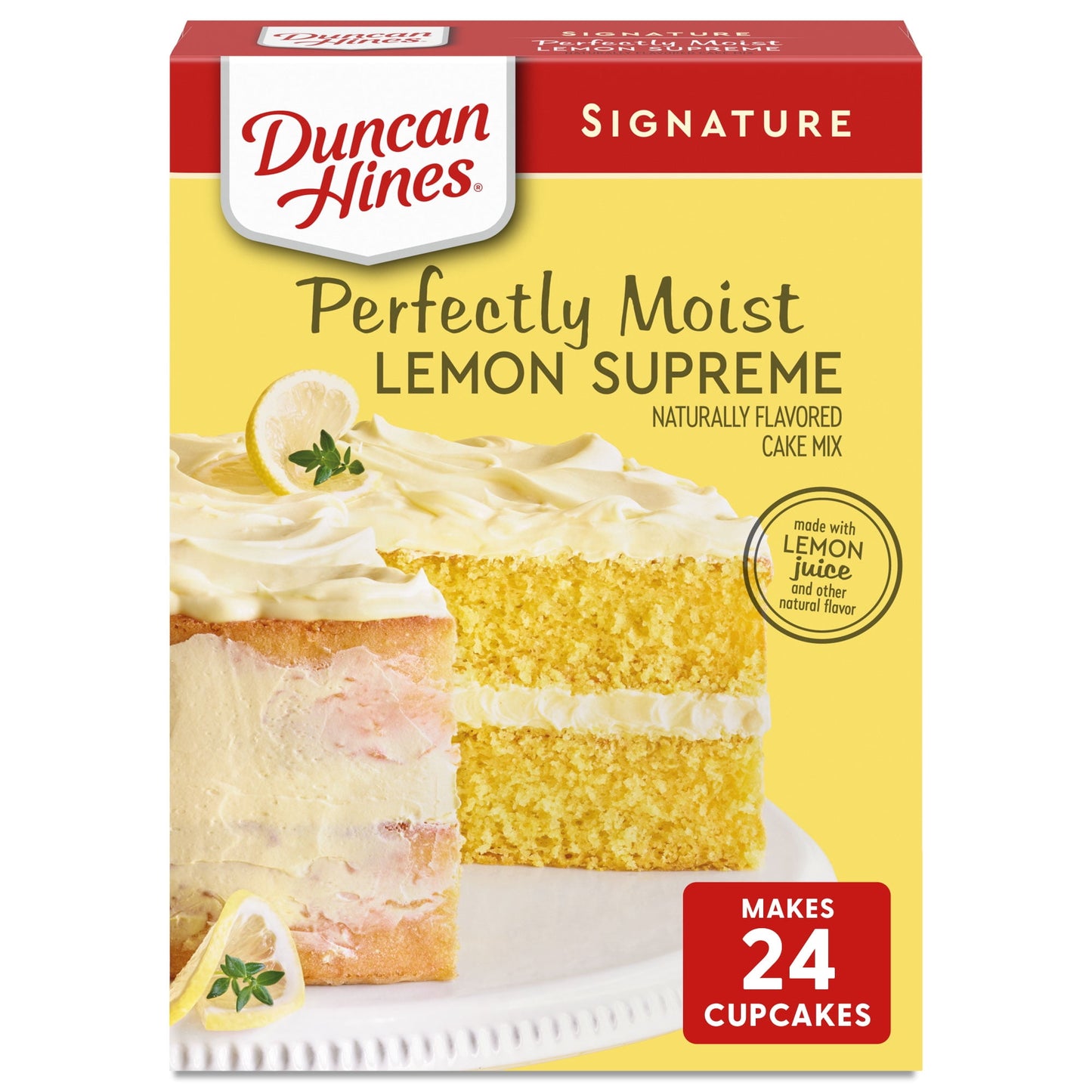 Duncan Hines Signature Perfectly Moist Lemon Supreme Cake Mix, 15.25 oz