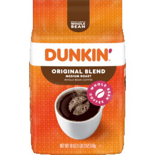 Dunkin' 18 Ounce Original Whole Bean Coffee Bag