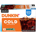 Dunkin Cold Coffee, Keurig K-Cup Pods, 10 Count Box