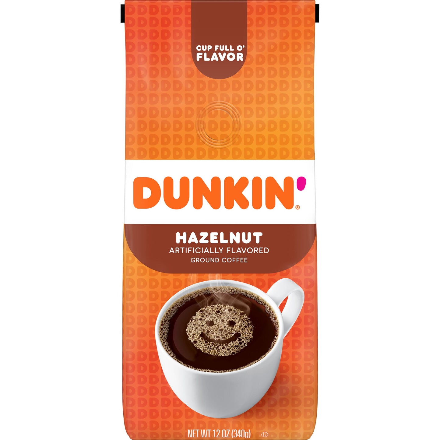 Dunkin' Hazelnut Flavored Ground Coffee, 12-Ounce (Packaging May Vary)