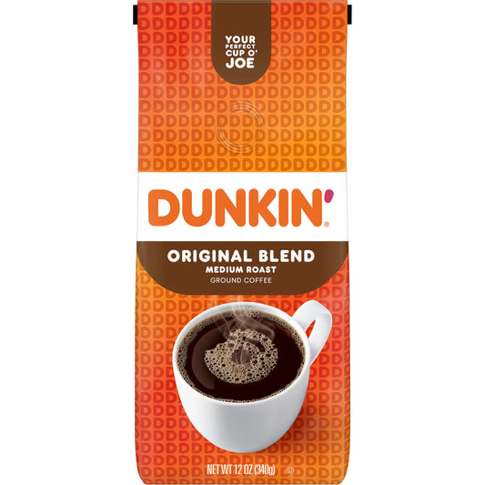 Dunkin Original Blend Coffee, Medium Roast Coffee, 12 Oz Bag