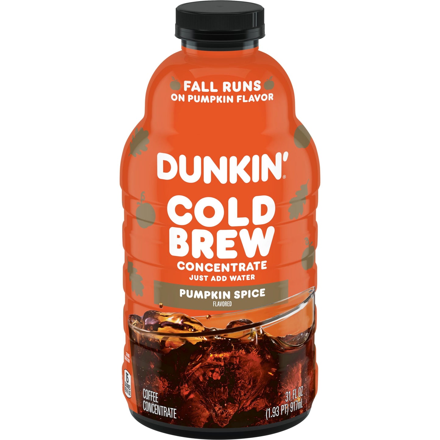 Dunkin Pumpkin Spice Flavored Cold Brew Coffee Concentrate, 31 Oz.