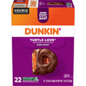 Dunkin Turtle Love Artificially Flavored Coffee, Dark Roast, Keurig K-Cup Pods, 22 Count Box