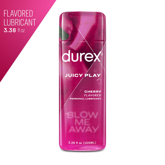 Durex Cherry Flavored Water Based Lube, Personal Lubricant for Oral Sex & Anal Sex, 3.38 fl oz
